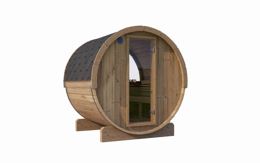 Western Sol E7W Wood fired barrel sauna TOTAL PACKAGE